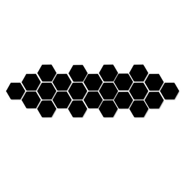 Hot 12PCS Acrylic Mirror Wall Stickers Self Adhesive Removable Hexagonal Decorative Mirror Sheet For Living Room Bedroom Decor