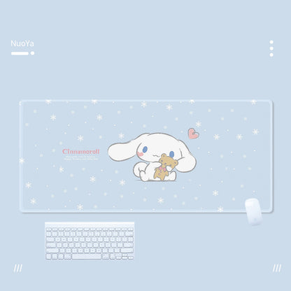 Kawaii Cinnamoroll Mouse Pad Large Gaming Mousepad Compute Mouse Mat Gamer Stitching Desk Mat XXL for PC Keyboard Mouse Carpet