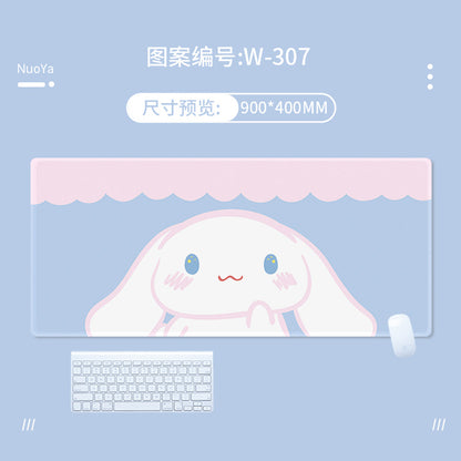 Kawaii Cinnamoroll Mouse Pad Large Gaming Mousepad Compute Mouse Mat Gamer Stitching Desk Mat XXL for PC Keyboard Mouse Carpet