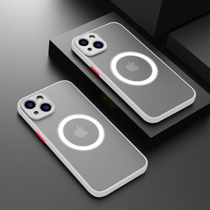 Luxury Magnetic For Magsafe Wireless Charge Phone Case For iPhone 13 12 11 Pro Max Mini X XR XS Max Shockproof Armor Matte Cover