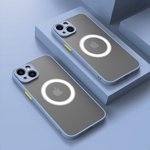 Luxury Magnetic For Magsafe Wireless Charge Phone Case For iPhone 13 12 11 Pro Max Mini X XR XS Max Shockproof Armor Matte Cover