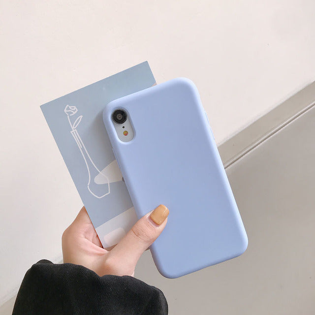 Luxury Silicone Phone Case for iPhone 11 13 12 Pro Max mini Soft Candy Cover for iPhone iPhone XR XS X 6 6S 7 8 Plus Cases