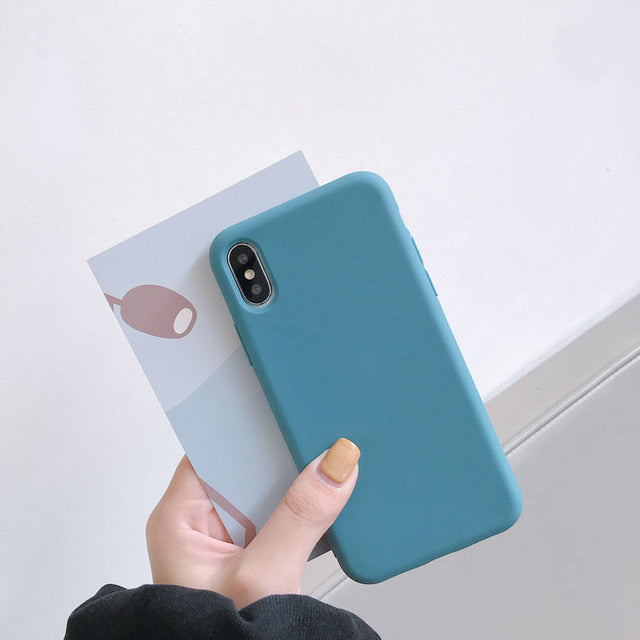 Luxury Silicone Phone Case for iPhone 11 13 12 Pro Max mini Soft Candy Cover for iPhone iPhone XR XS X 6 6S 7 8 Plus Cases