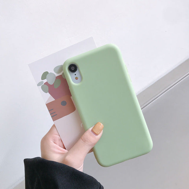 Luxury Silicone Phone Case for iPhone 11 13 12 Pro Max mini Soft Candy Cover for iPhone iPhone XR XS X 6 6S 7 8 Plus Cases