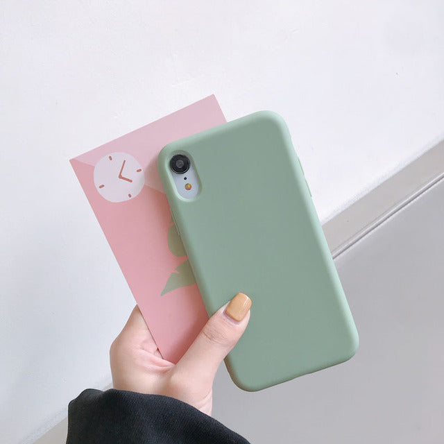 Luxury Silicone Phone Case for iPhone 11 13 12 Pro Max mini Soft Candy Cover for iPhone iPhone XR XS X 6 6S 7 8 Plus Cases