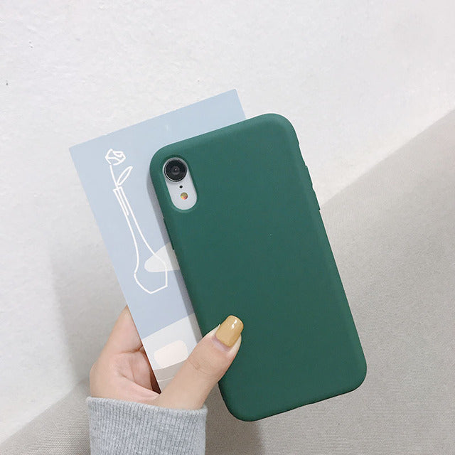Luxury Silicone Phone Case for iPhone 11 13 12 Pro Max mini Soft Candy Cover for iPhone iPhone XR XS X 6 6S 7 8 Plus Cases