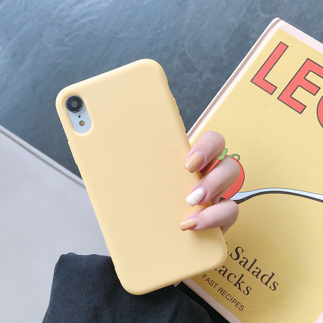 Luxury Silicone Phone Case for iPhone 11 13 12 Pro Max mini Soft Candy Cover for iPhone iPhone XR XS X 6 6S 7 8 Plus Cases