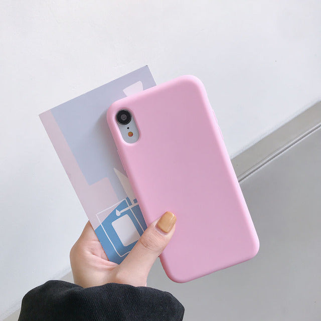 Luxury Silicone Phone Case for iPhone 11 13 12 Pro Max mini Soft Candy Cover for iPhone iPhone XR XS X 6 6S 7 8 Plus Cases