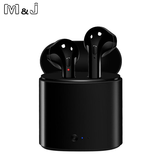 M&amp;J Wireless i7S Tws Bluetooth Earphone Stereo Earbuds Charging box for iPhone Samsung iphone Smart Phone Retail box