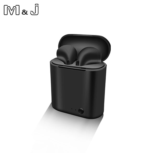 M&amp;J Wireless i7S Tws Bluetooth Earphone Stereo Earbuds Charging box for iPhone Samsung iphone Smart Phone Retail box