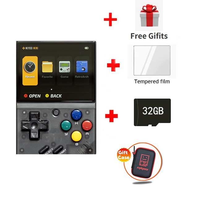 MIYOO MINI V2 Portable Retro Handheld Game Console 2.8Inch IPS HDScreen Video Game Consoles Linux System Classic Gaming Emulator