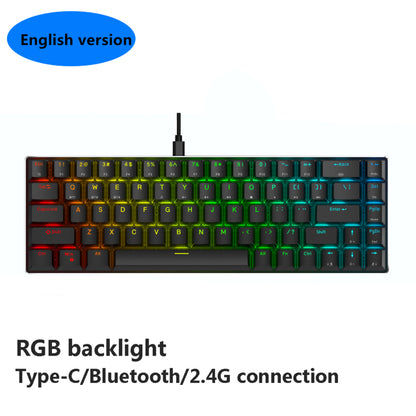 Metoo mini Portable Wireless bluetooth  mechanical Keyboard Red Switch Gaming Keyboard type-c-USB For Desktop Tablet Laptop