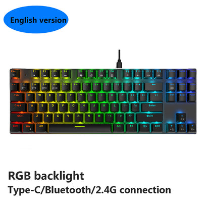 Metoo mini Portable Wireless bluetooth  mechanical Keyboard Red Switch Gaming Keyboard type-c-USB For Desktop Tablet Laptop