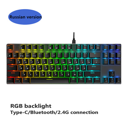 Metoo mini Portable Wireless bluetooth  mechanical Keyboard Red Switch Gaming Keyboard type-c-USB For Desktop Tablet Laptop