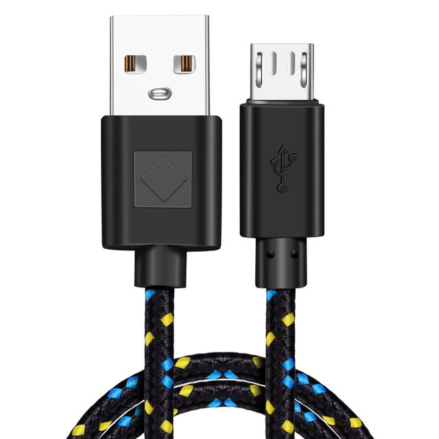 Micro USB Cable 2m 3m 2.4A Fast Charging USB Microusb Data Mobile Phone Cable for Samsung S6 S7 Huawei HTC Android Tablet Cable