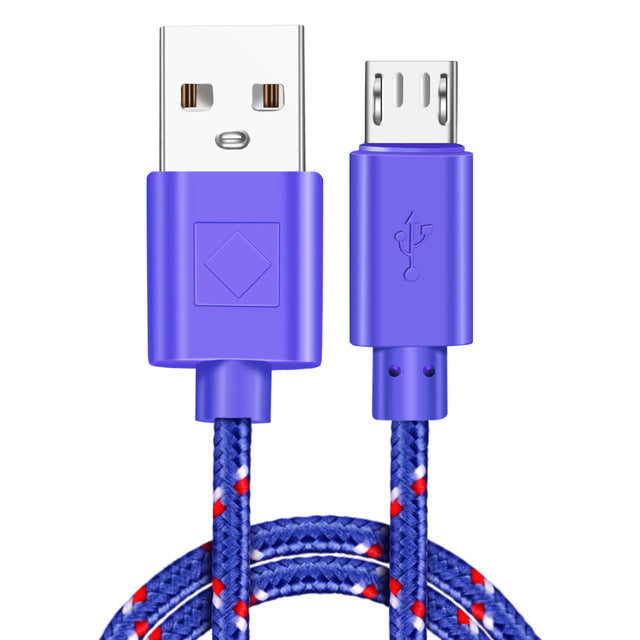 Micro USB Cable 2m 3m 2.4A Fast Charging USB Microusb Data Mobile Phone Cable for Samsung S6 S7 Huawei HTC Android Tablet Cable