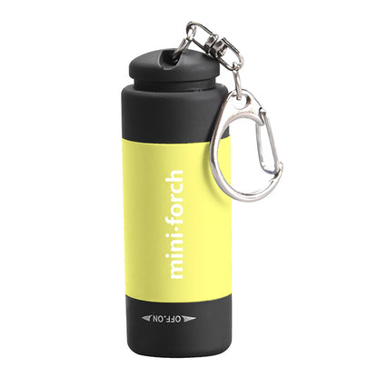 Mini Portable Torch USB Rechargeable LED Light Flashlight Lamp Waterproof Multicolor Camping Flashlights Gift Keychain Lighting