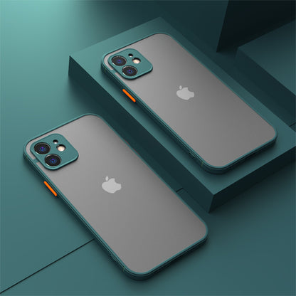 Mint Simple Matte Bumper Phone Case for iphone 11 Pro XR X XS Max 12 13 6 8 7 Plus Shockproof Soft TPU Silicone Clear Case Cover