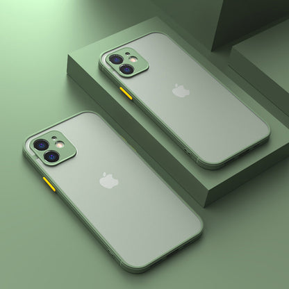 Mint Simple Matte Bumper Phone Case for iphone 11 Pro XR X XS Max 12 13 6 8 7 Plus Shockproof Soft TPU Silicone Clear Case Cover