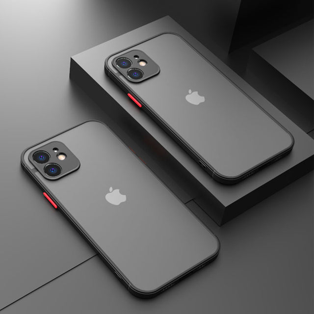 Mint Simple Matte Bumper Phone Case for iphone 11 Pro XR X XS Max 12 13 6 8 7 Plus Shockproof Soft TPU Silicone Clear Case Cover
