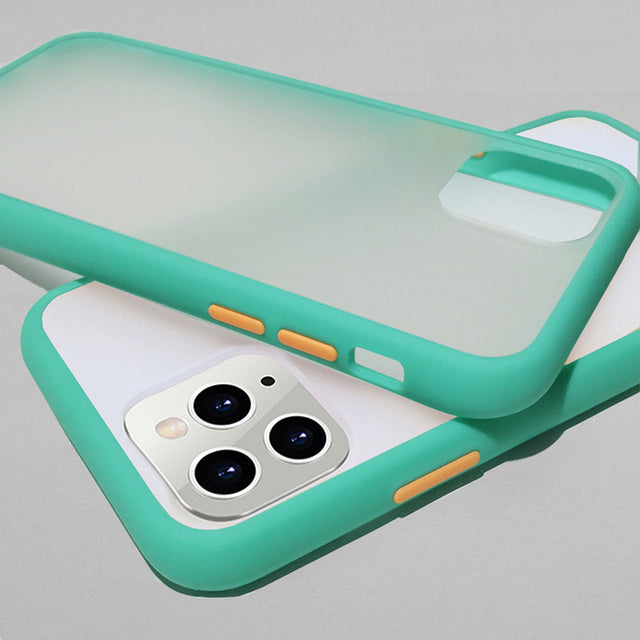 Mint Simple Matte Bumper Phone Case for iphone 11 Pro XR X XS Max 12 13 6 8 7 Plus Shockproof Soft TPU Silicone Clear Case Cover
