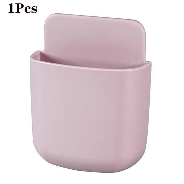 NEW Mobile Phone Holder Wall Mounted Organizer Storage Box Wall Charger Hook Cable Charging Dock Multifunction Holder Stand
