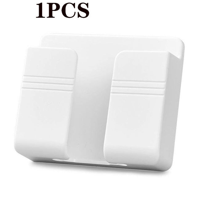 NEW Mobile Phone Holder Wall Mounted Organizer Storage Box Wall Charger Hook Cable Charging Dock Multifunction Holder Stand