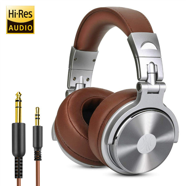 Oneodio Professional Studio DJ Headphones With Microphone Over Ear Wired Earphones HiFi Monitors Foldable Gaming Headset For PC