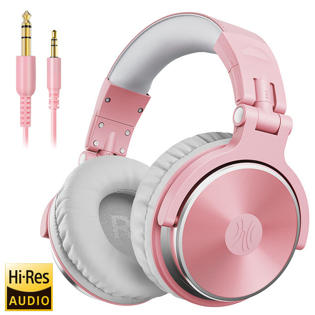 Oneodio Professional Studio DJ Headphones With Microphone Over Ear Wired Earphones HiFi Monitors Foldable Gaming Headset For PC