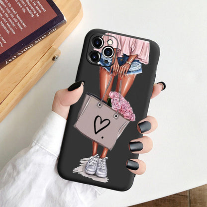 Phone Case For iPhone 11 7 8 Plus X XR XS 11Pro Max SE20 Fashion Cartoon Pattern Cases For iPhone 13 12 PRO MAX Soft TPU Cover