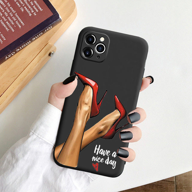 Phone Case For iPhone 11 7 8 Plus X XR XS 11Pro Max SE20 Fashion Cartoon Pattern Cases For iPhone 13 12 PRO MAX Soft TPU Cover
