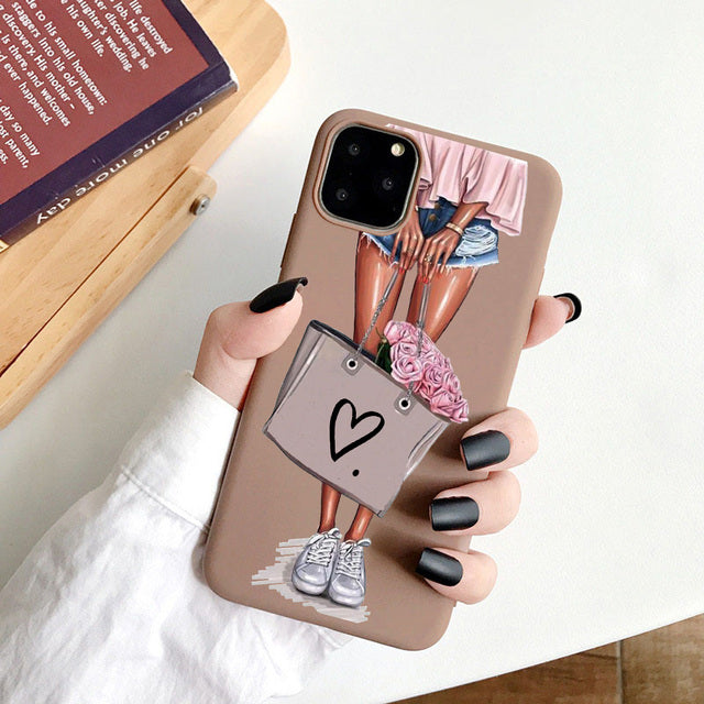 Phone Case For iPhone 11 7 8 Plus X XR XS 11Pro Max SE20 Fashion Cartoon Pattern Cases For iPhone 13 12 PRO MAX Soft TPU Cover