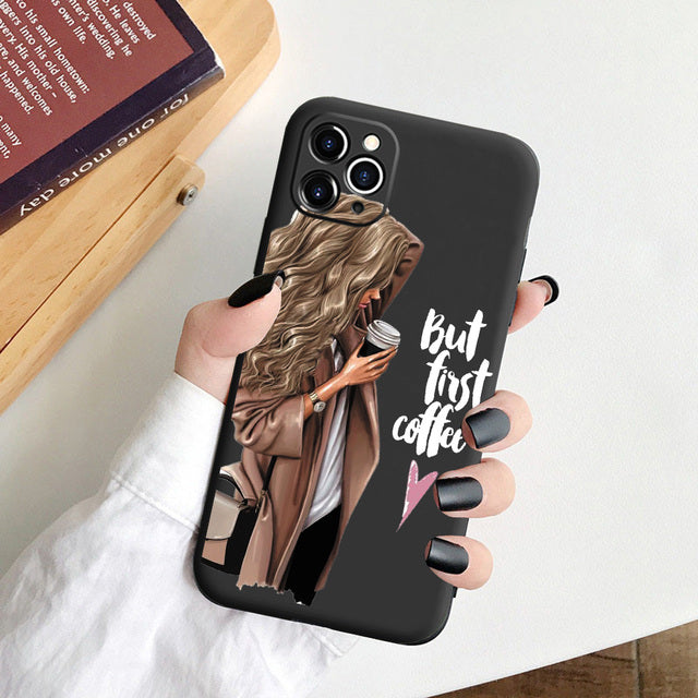 Phone Case For iPhone 11 7 8 Plus X XR XS 11Pro Max SE20 Fashion Cartoon Pattern Cases For iPhone 13 12 PRO MAX Soft TPU Cover