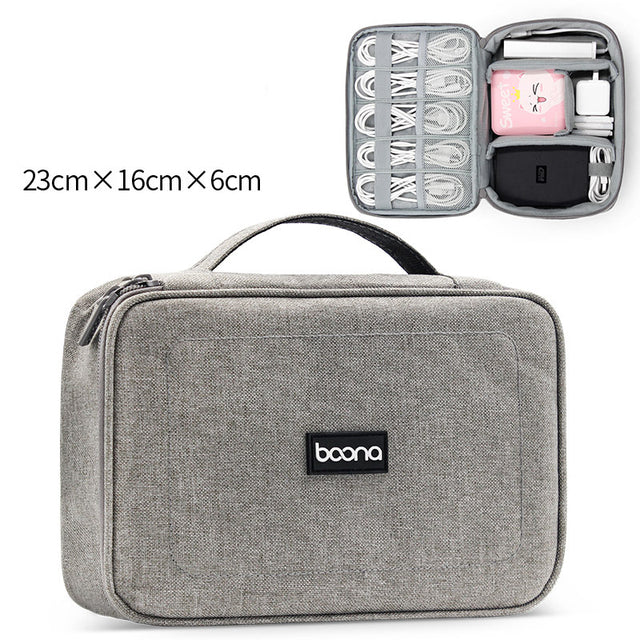 Portable Electronic Earphone Case Wires Charger Digital USB Gadget Cable Bag Charger Organizer Zipper Storage Pouch Accessories