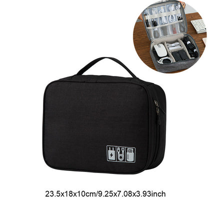 Portable Electronic Earphone Case Wires Charger Digital USB Gadget Cable Bag Charger Organizer Zipper Storage Pouch Accessories