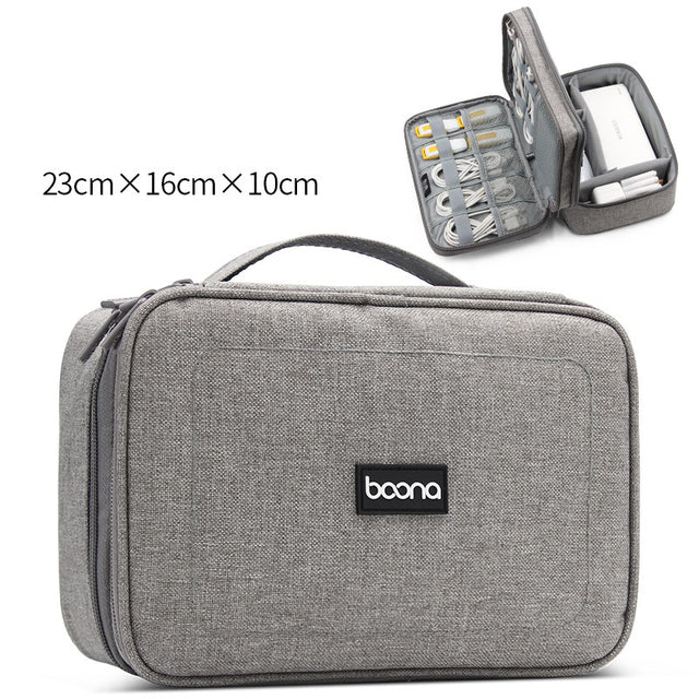 Portable Electronic Earphone Case Wires Charger Digital USB Gadget Cable Bag Charger Organizer Zipper Storage Pouch Accessories