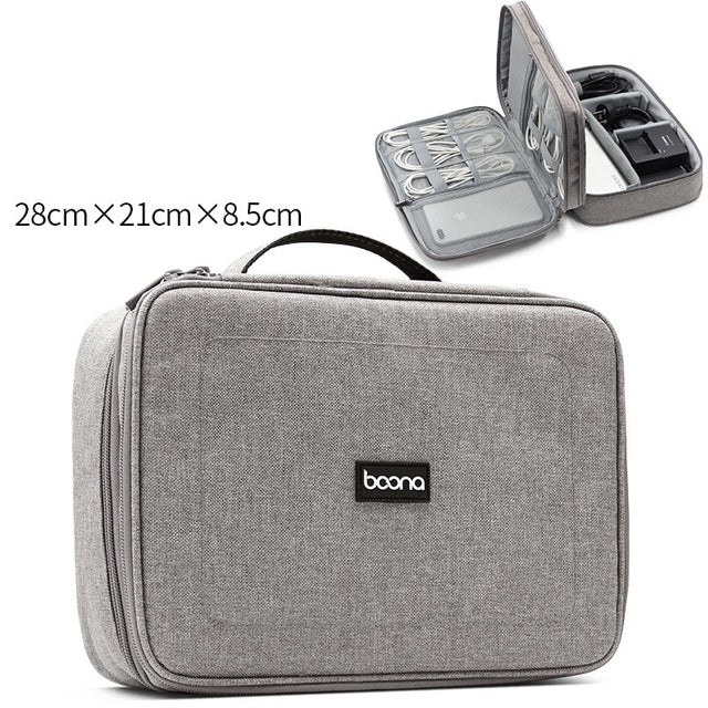 Portable Electronic Earphone Case Wires Charger Digital USB Gadget Cable Bag Charger Organizer Zipper Storage Pouch Accessories