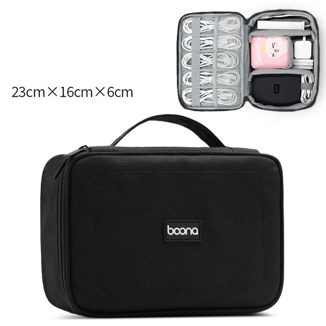 Portable Electronic Earphone Case Wires Charger Digital USB Gadget Cable Bag Charger Organizer Zipper Storage Pouch Accessories