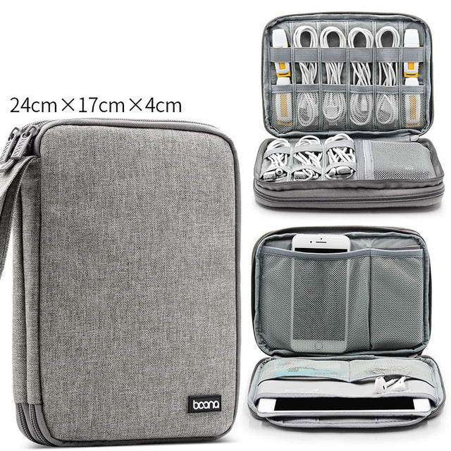 Portable Electronic Earphone Case Wires Charger Digital USB Gadget Cable Bag Charger Organizer Zipper Storage Pouch Accessories