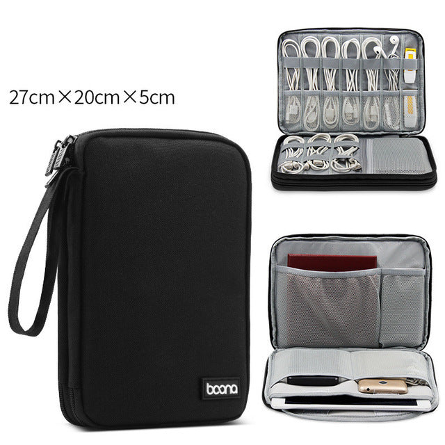Portable Electronic Earphone Case Wires Charger Digital USB Gadget Cable Bag Charger Organizer Zipper Storage Pouch Accessories