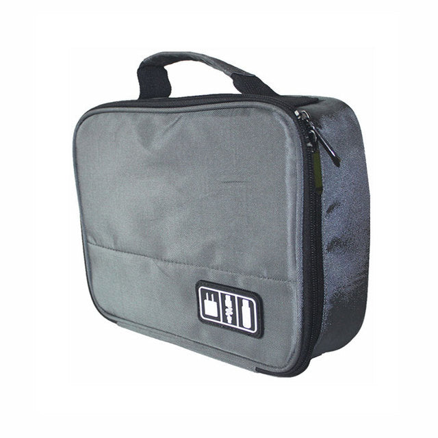 SEREQI Digital Storage Bag Pouch Earphone Data Cables USB Flash Drives Travel Electronic Accessories Organizer Case