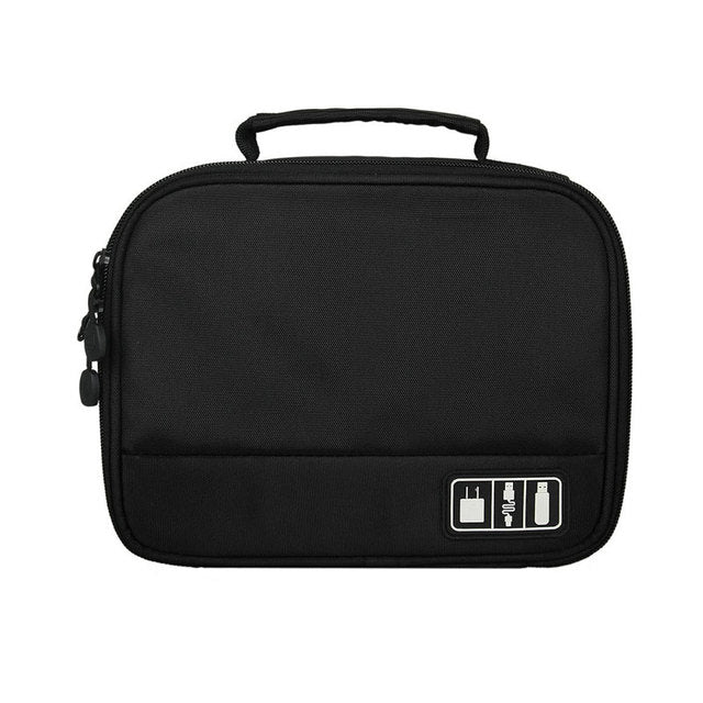 SEREQI Digital Storage Bag Pouch Earphone Data Cables USB Flash Drives Travel Electronic Accessories Organizer Case