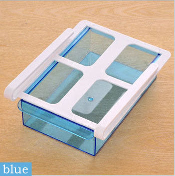 Slide Kitchen Fridge Freezer Space Saver Organizer Drawer Refrigerator Storage Box Rack Slide Under Shelf Rack Organizer Holder