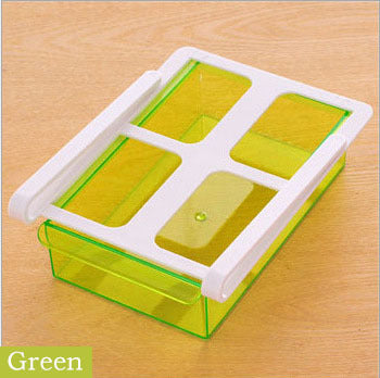 Slide Kitchen Fridge Freezer Space Saver Organizer Drawer Refrigerator Storage Box Rack Slide Under Shelf Rack Organizer Holder