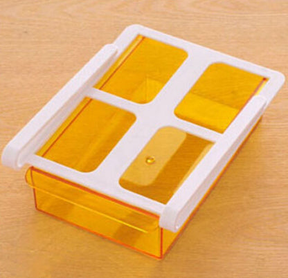 Slide Kitchen Fridge Freezer Space Saver Organizer Drawer Refrigerator Storage Box Rack Slide Under Shelf Rack Organizer Holder