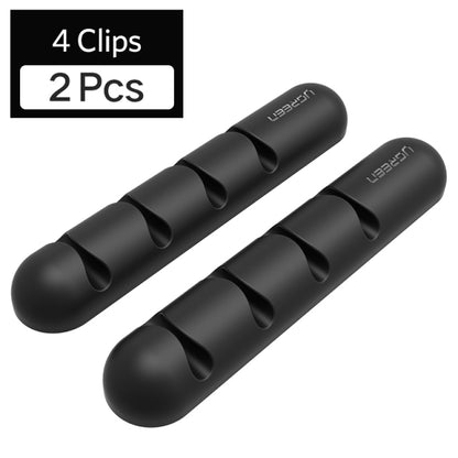 Ugreen Cable Organizer Silicone USB Cable Winder Flexible Cable Management Clips For Mouse Headphone Earphone Cable Holder