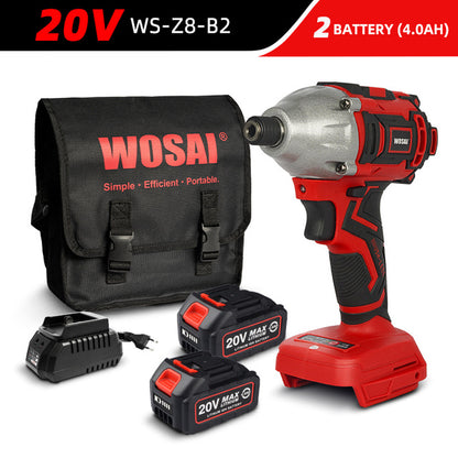 WOSAI 20V Electric Screwdriver battery 300NM Brushless Cordless Screwdriver Impact Drill Impact Driver Rechargeable Driver
