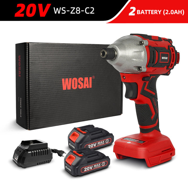 WOSAI 20V Electric Screwdriver battery 300NM Brushless Cordless Screwdriver Impact Drill Impact Driver Rechargeable Driver