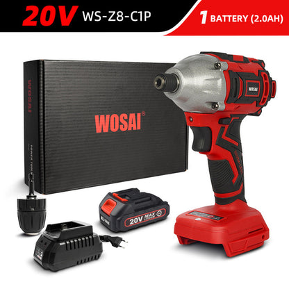 WOSAI 20V Electric Screwdriver battery 300NM Brushless Cordless Screwdriver Impact Drill Impact Driver Rechargeable Driver