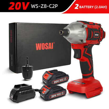 WOSAI 20V Electric Screwdriver battery 300NM Brushless Cordless Screwdriver Impact Drill Impact Driver Rechargeable Driver